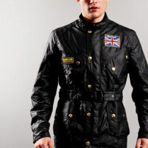 BARBOUR INTERNATIONAL UNION JACK JACKET British Style MSRP $560 Great Reviews